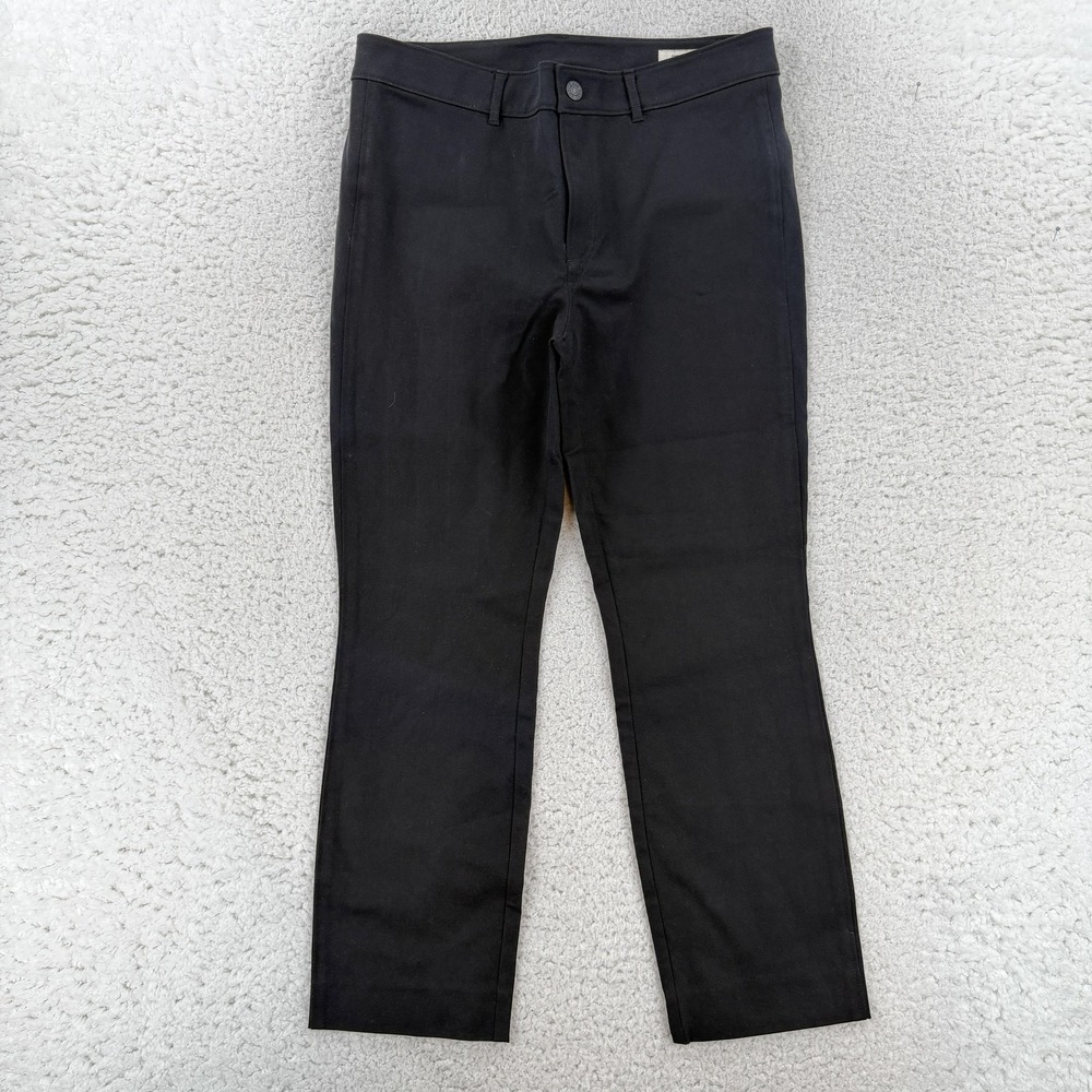 Ayr Dress Pants Womens 31 Black Twill Slim Tapered Stretch Work Daily Dose
